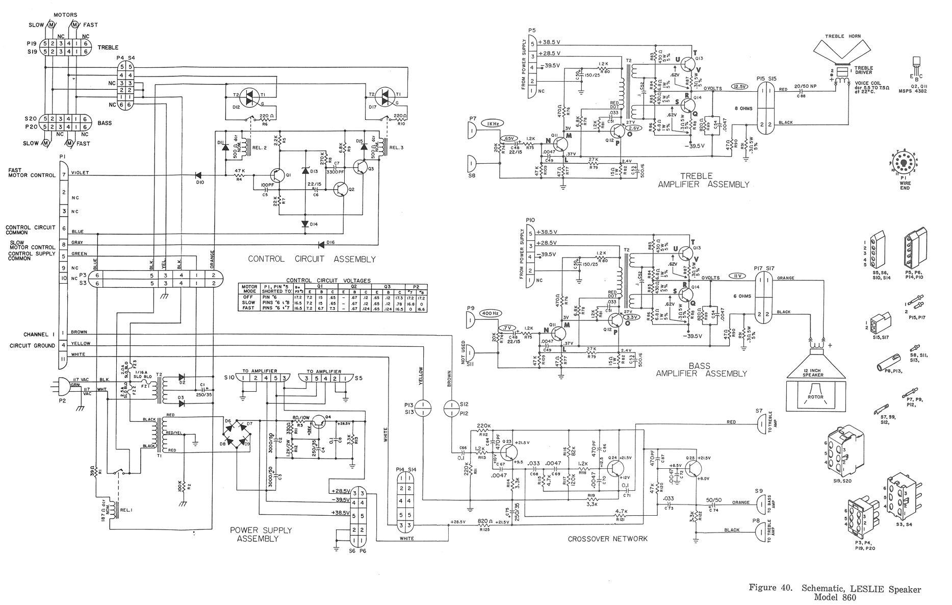 Leslie Amplifier Schematics