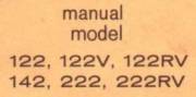 Leslie model 122, 122V, 122RV, 142, 222, 222RV
