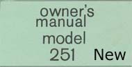 Newer version of the Leslie 251 manual including information on Hammond model E-100